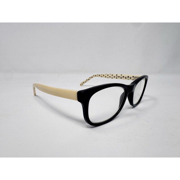 Kate Spade Tattie BY20 Eyeglass Frames Only 51-17-135 Black Cream Polka Dot Case main image 9